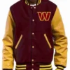 Washington Commanders Maroon and Yellow Varsity Jacket