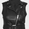 Women Real Leather Biker Vest