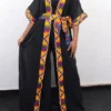 African Kimono Robe Black