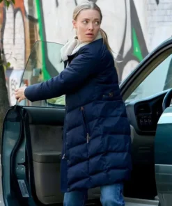 Amanda Seyfried Long Bright River S01 Blue Coat For Sale