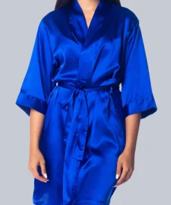 Blue Kimono Robe Front