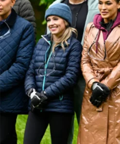 Britney Haynes The Traitors US Blue Puffer Jacket