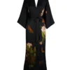 Butterfly Kimono Robe Black