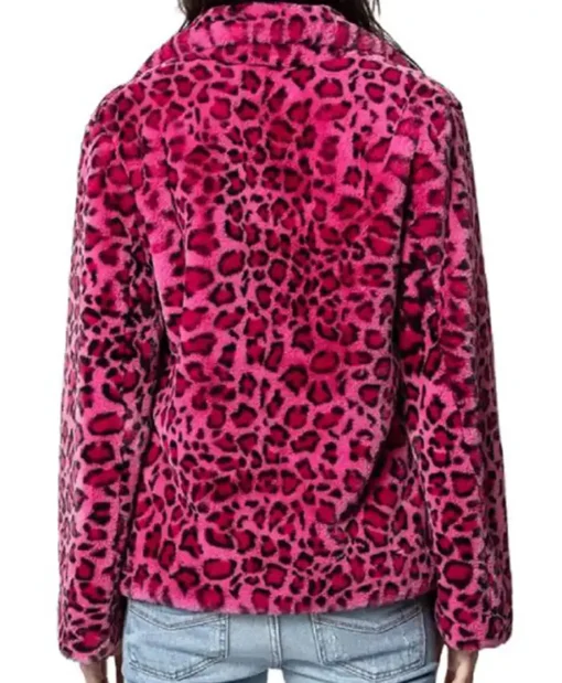 Buy Kaitlin Olson High Potential S01 Pink Leopard Print Jacket