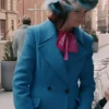 Carrie Preston Elsbeth S02 Blue Long Coat