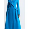 Carrie Preston Elsbeth S02 Blue Long Coat For Sale