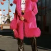 Carrie Preston Elsbeth S02 Pink Fur Coat For Sale