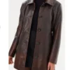 Cecilia Dominguez NCIS Origins S01 Leather Coat For Sale