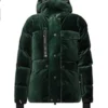 Cédric Bellanger SUPER MÂLES Green Hooded Jacket For Sale