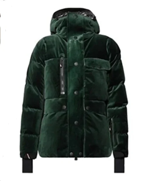 Cédric Bellanger SUPER MÂLES Green Hooded Jacket For Sale