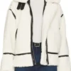 Christina Hall Christina In The Country S02 White Sherpa Jacket For Sale