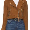 Daphne High Potential Brown Suede Jacket For Sale