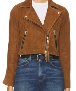 Daphne High Potential Brown Suede Jacket For Sale