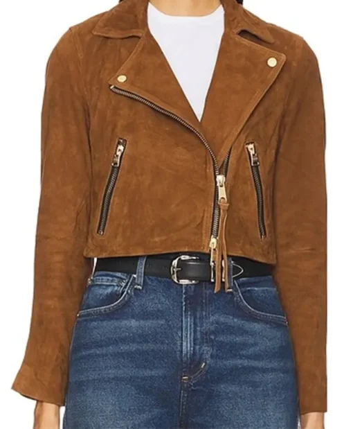 Daphne High Potential Brown Suede Jacket For Sale