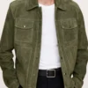 Detective Karadec High Potential Suede Trucker Jacket For Sale