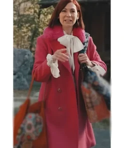 Elsbeth S02 Carrie Preston Pink Fur Coat For Sale