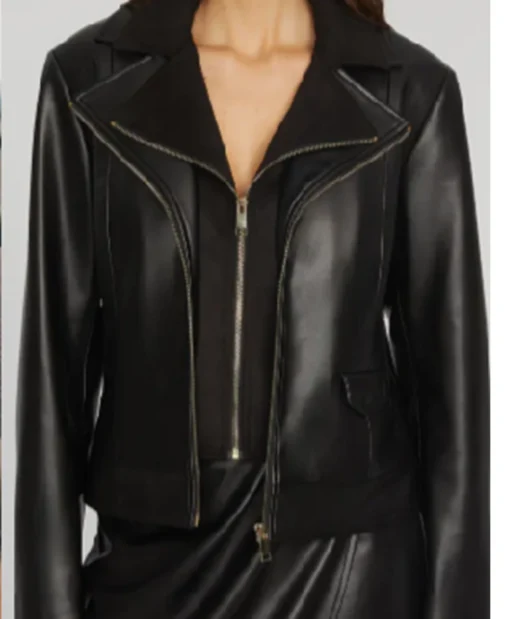 Elsbeth S02 Regina Black Leather Jacket For Sale