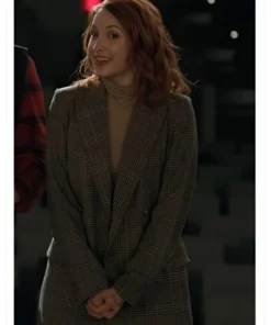 Emily Tennant The Wish Swap Grey Plaid Blazer For Sale