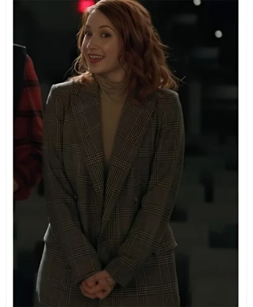 Emily Tennant The Wish Swap Grey Plaid Blazer For Sale