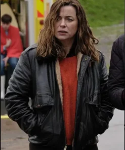 Eve Myles The Crow Girl Black Leather Jacket