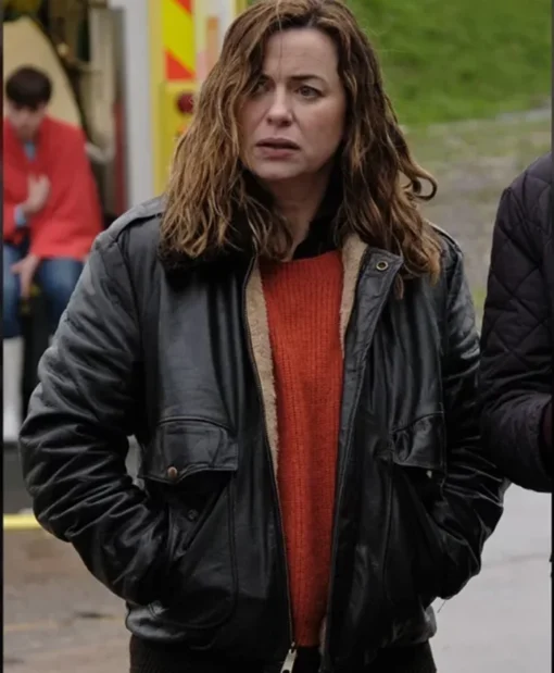 Eve Myles The Crow Girl Black Leather Jacket