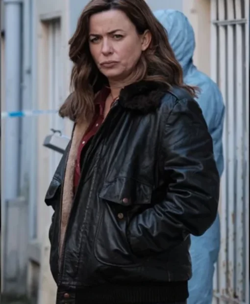 Eve Myles The Crow Girl Black Leather Jacket For Sale