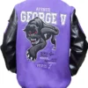 George V Panther Wool Varsity Jacket Back