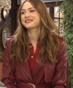 Hayley Erin The Young And The Restless Burgundy Coat