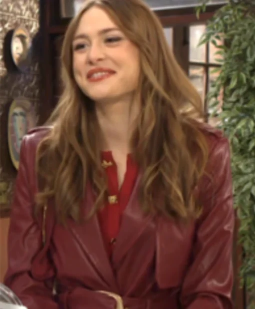 Hayley Erin The Young And The Restless Burgundy Coat