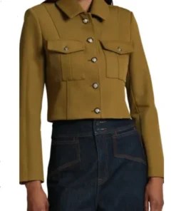 Helen Decatur Sweet Magnolias S04 Green Cropped Jacket For Sale