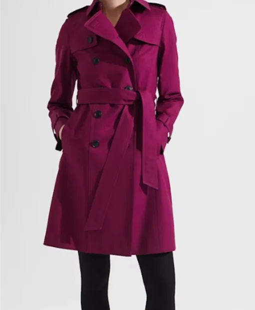 Helen Decatur Sweet Magnolias S04 Purple Trench Coat For Sale