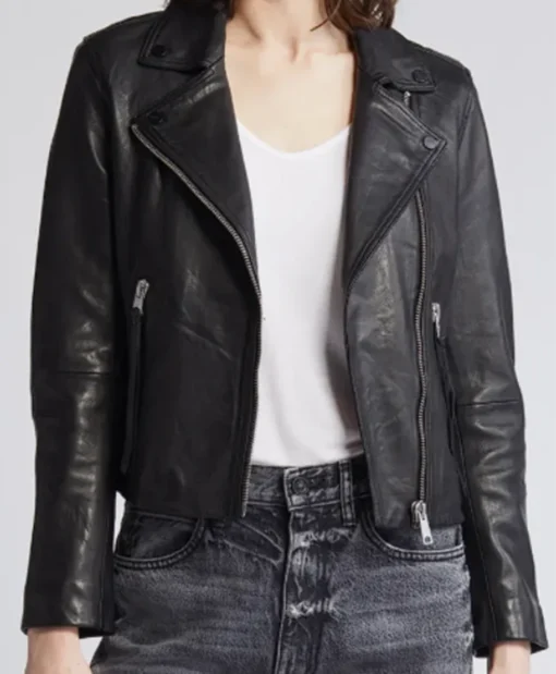 Jada Hunter Days Of Our Lives Biker Leather Jacket For Sale