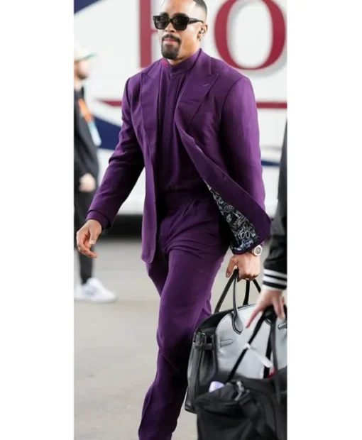 Jalen Hurts Super Bowl 2025 Royal Purple Suit