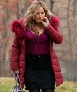 Jennifer Coolidge Riff Raf Red Puffer Jacket