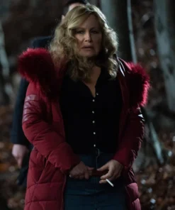 Jennifer Coolidge Riff Raf Red Puffer Jacket For Sale