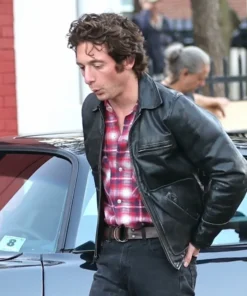 Jeremy Allen White Deliver Me from Nowhere Leather Jacket For Sale