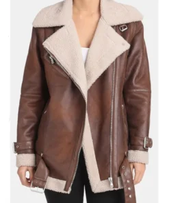 Josslyn Jacks General Hospital Shearling Biker Jacket For Sale