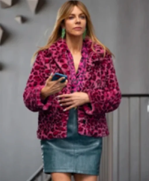 Kaitlin Olson High Potential S01 Pink Leopard Print Jacket