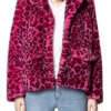 Kaitlin Olson High Potential S01 Pink Leopard Print Jacket For Sale