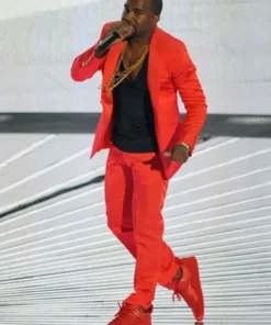 Kanye West MTV Award Show Red Suit