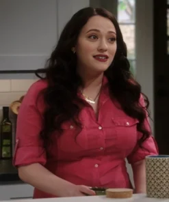 Kat Dennings Shifting Gears Pink Shirt