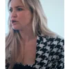 Kate Hudson Houndstooth Running Point Wool Blazer