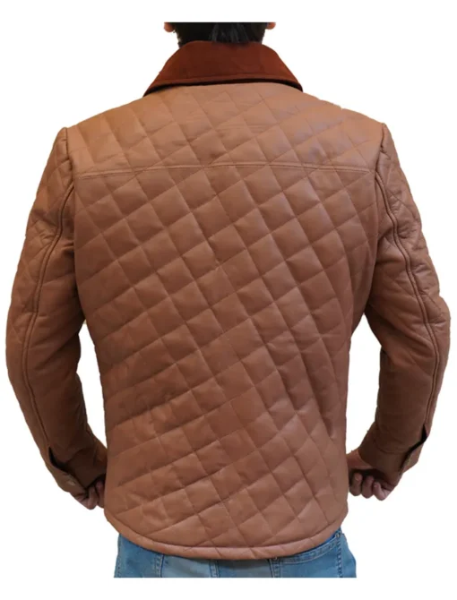 Kevin Costner Yellowstone S04 Quilted Jacket Back