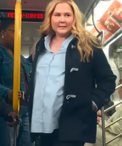 Kinda Pregnant Amy Schumer Black Duffle Coat