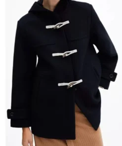 Kinda Pregnant Amy Schumer Black Duffle Coat For Sale