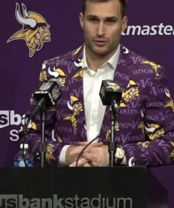 Kirk Cousins Minnesota Vikings Team Printed Blazer