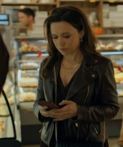 Lacey Chabert An Unexpected Valentine Black Leather Jacket