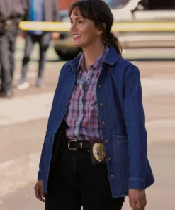 Leighton Meester Good Cop Bad Cop S01 Denim Jacket For Sale