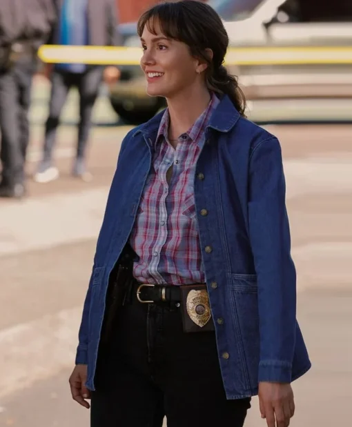 Leighton Meester Good Cop Bad Cop S01 Denim Jacket For Sale