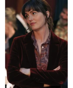 Leighton Meester Good Cop Bad Cop Velvet Blazer For Sale